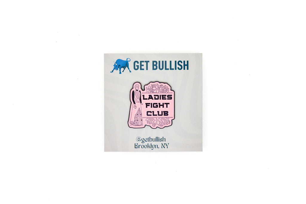 Ladies Fight Club Enamel Pin Victorian Funny Lapel Pin