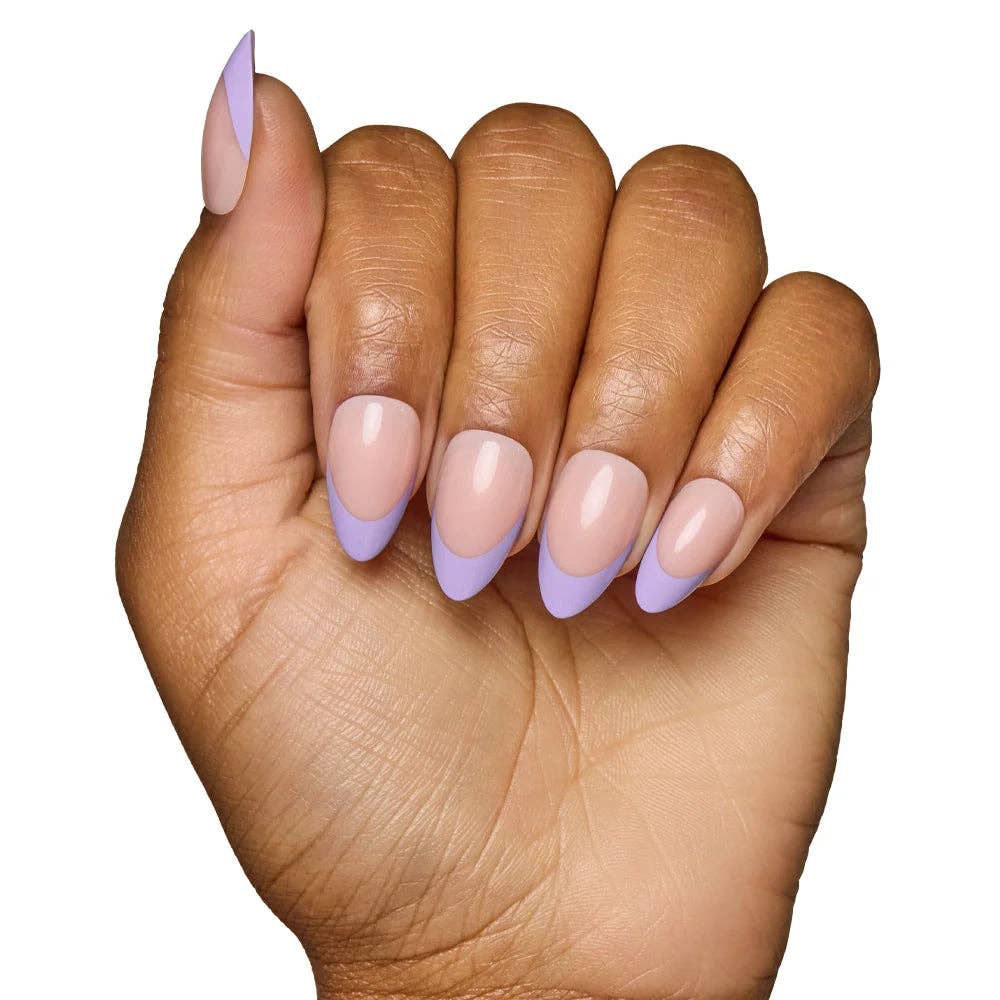French Lilac Press-On Nails | Short Almond | Spring Purple