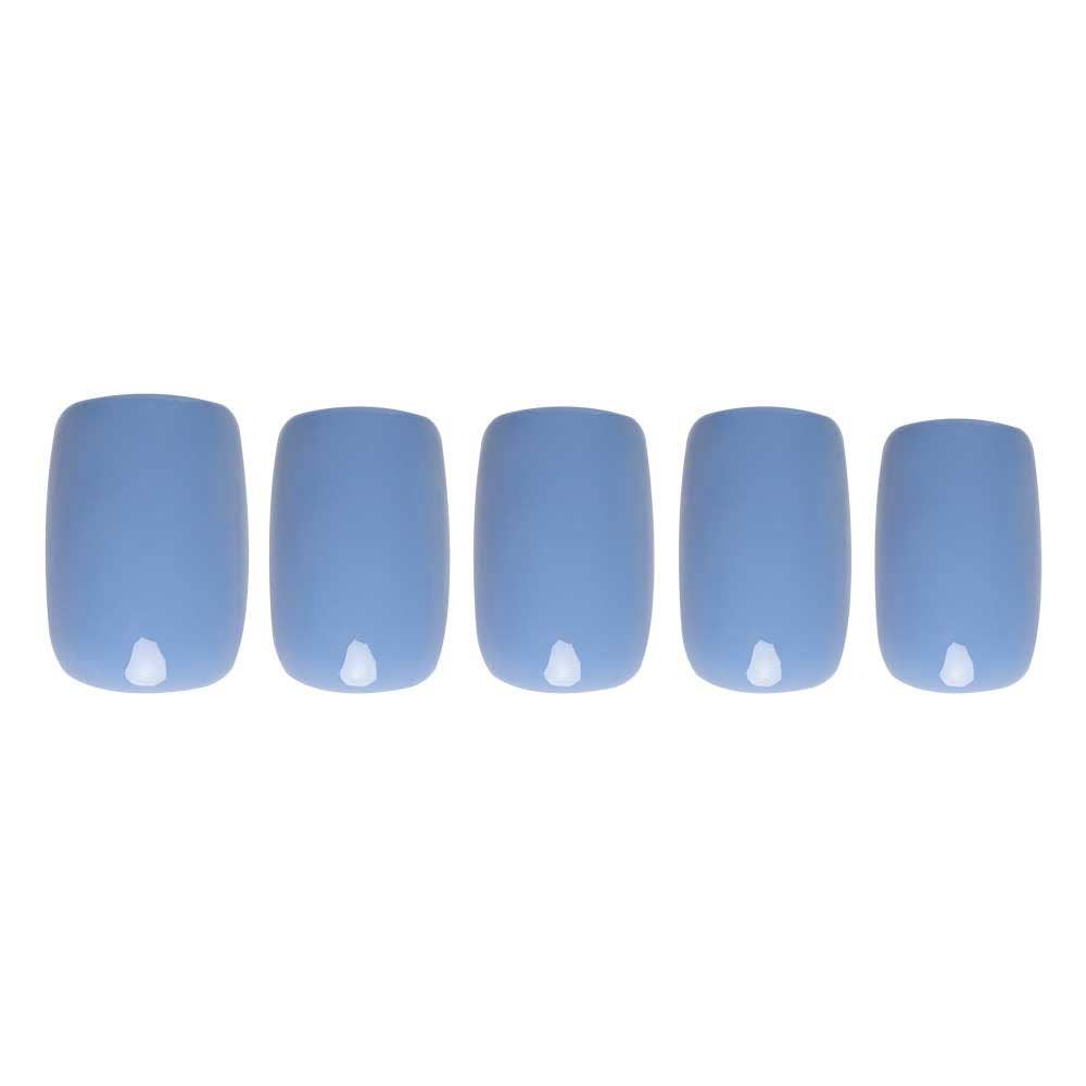 Cashmere Blue Press-On Nails | Short Squoval | Holiday Nails