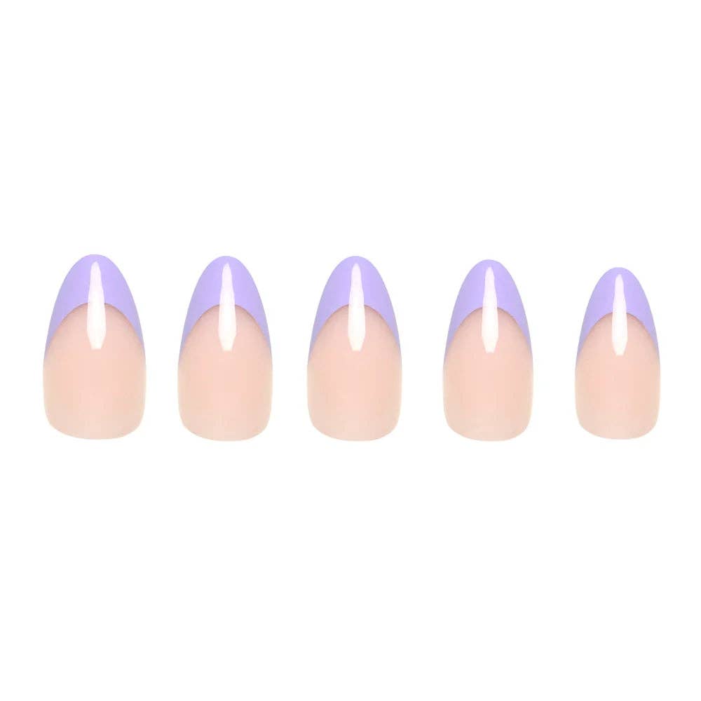 French Lilac Press-On Nails | Short Almond | Spring Purple
