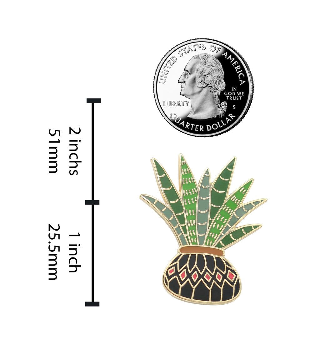 Aloe Vera Plants Enamel Lapel Pins