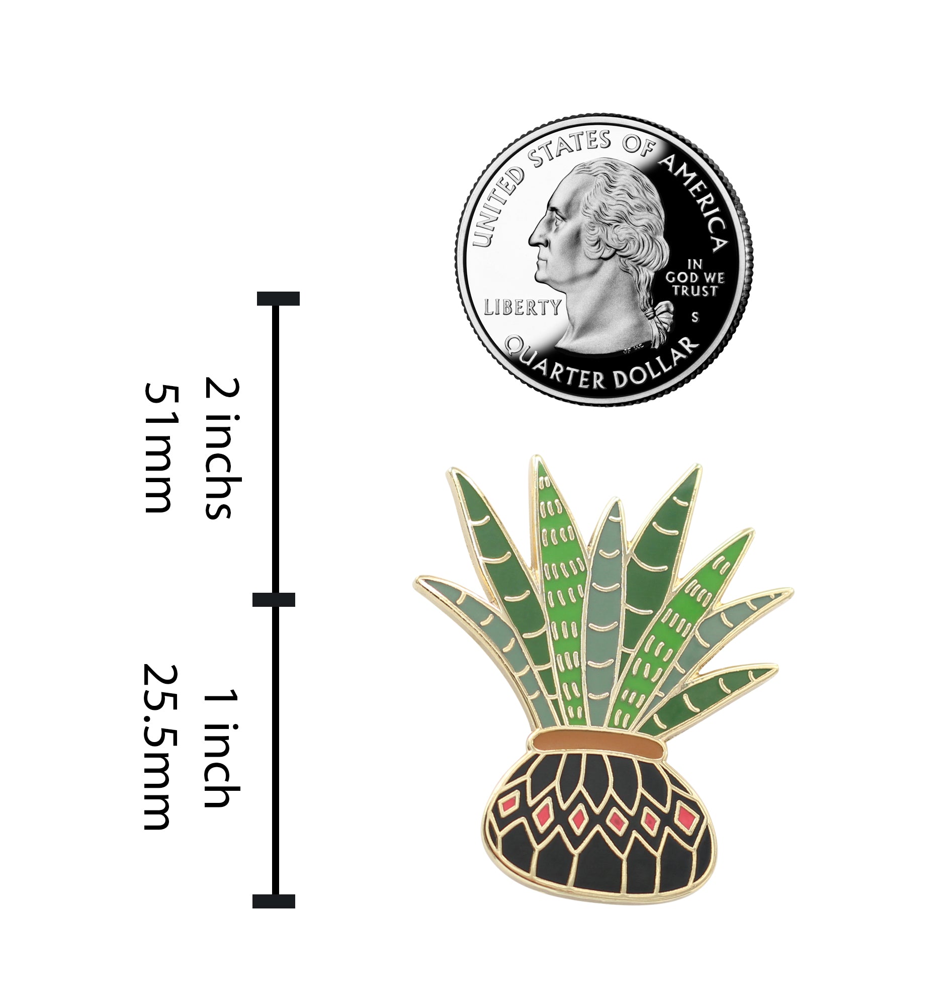 Aloe Vera Plants Enamel Lapel Pins