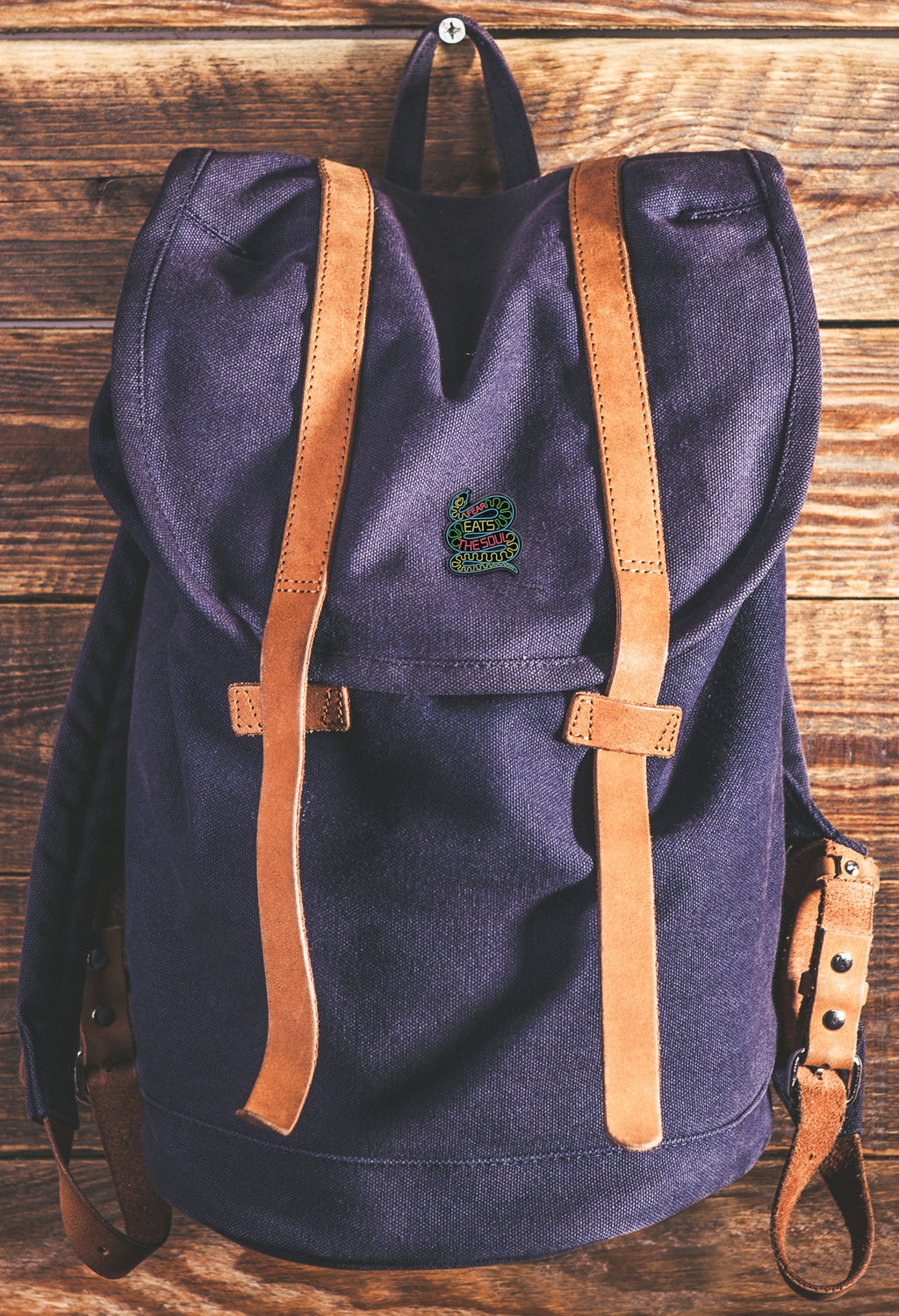 “Fear Eats the Soul” Motivational Snake Enamel Pin