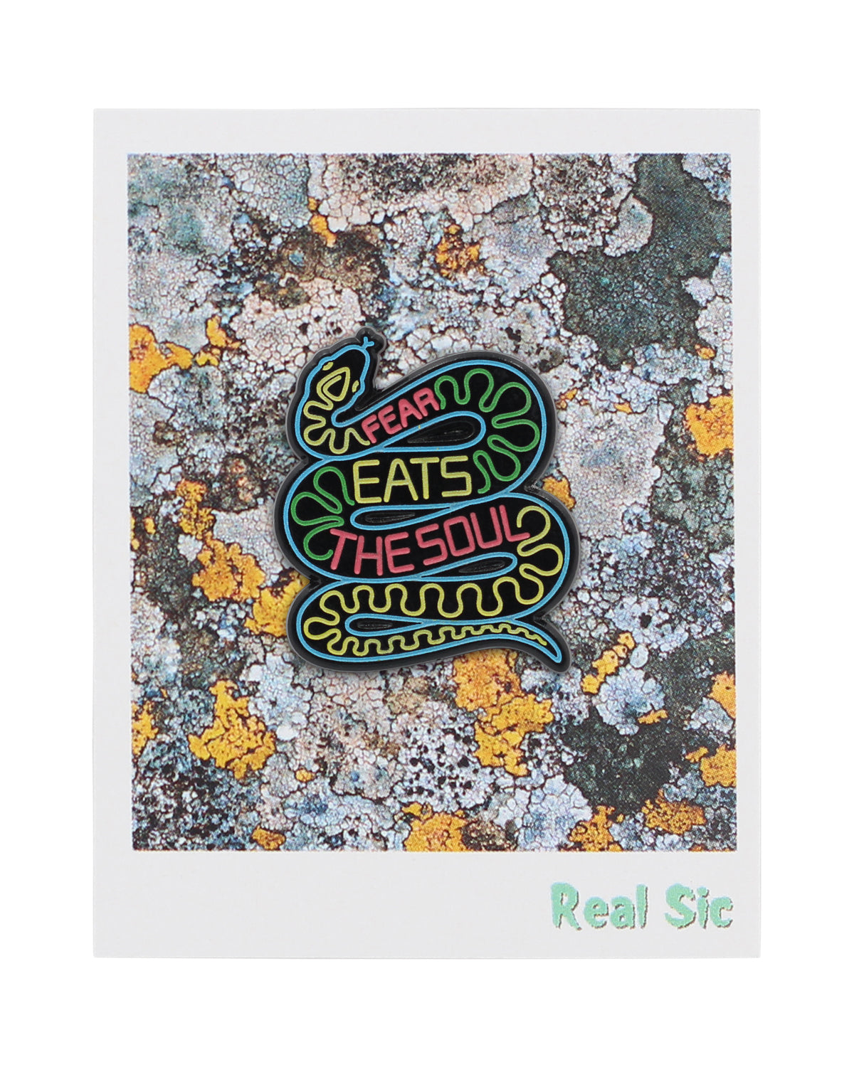 “Fear Eats the Soul” Motivational Snake Enamel Pin