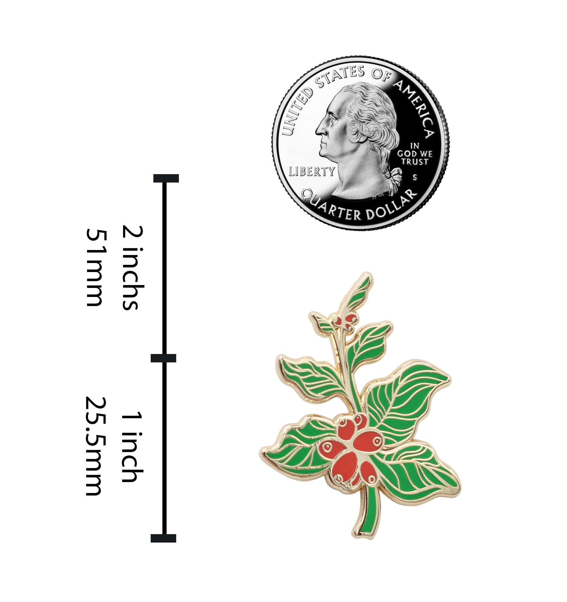 Coffee Berry – Coffee Branch Lapel Pin Enamel Pin